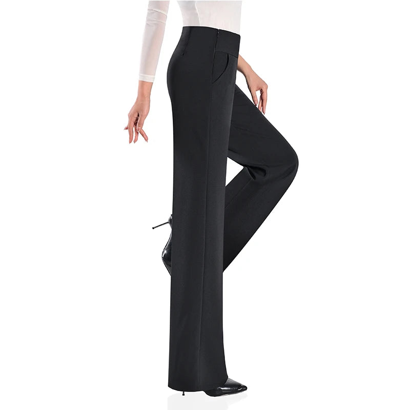 New Women'S Summer Thin Style Slimming High Waist Loose Mom Dance Trousers Fashion Loose Middle Aged Casual Wide Leg Pants